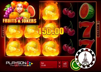 100 euros gratuitement offerts par 1xBet pour jouer à Fruits & Jokers