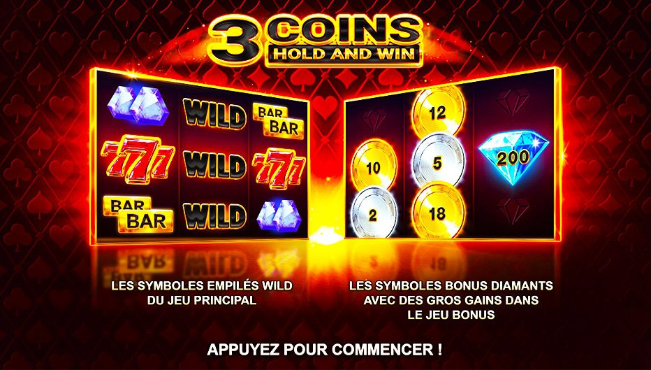 Machine à sous 3 Coins Hold and Win