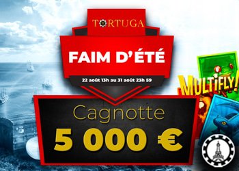 5000€ à pourvoir avec le tournoi ''faim d'été'' sur tortuga casino