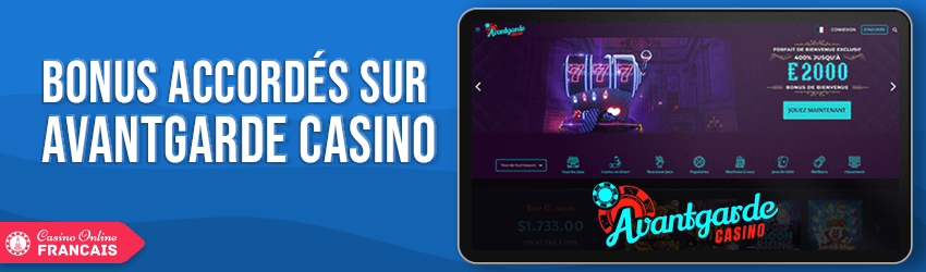 Avantgarde Casino Bonus De 400 Hauteur De 2 000 