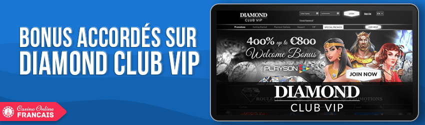 Diamond Club VIP Casino bonus