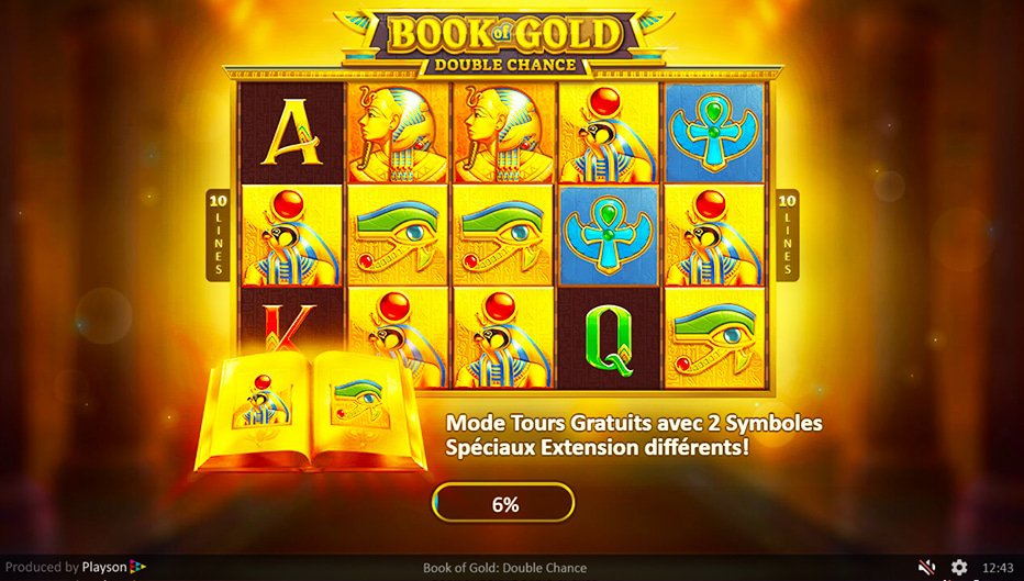 Table de paiement du jeu Book of Gold: Double Chance
