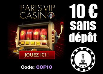 bonus sans dépôt sur le casino paris vip