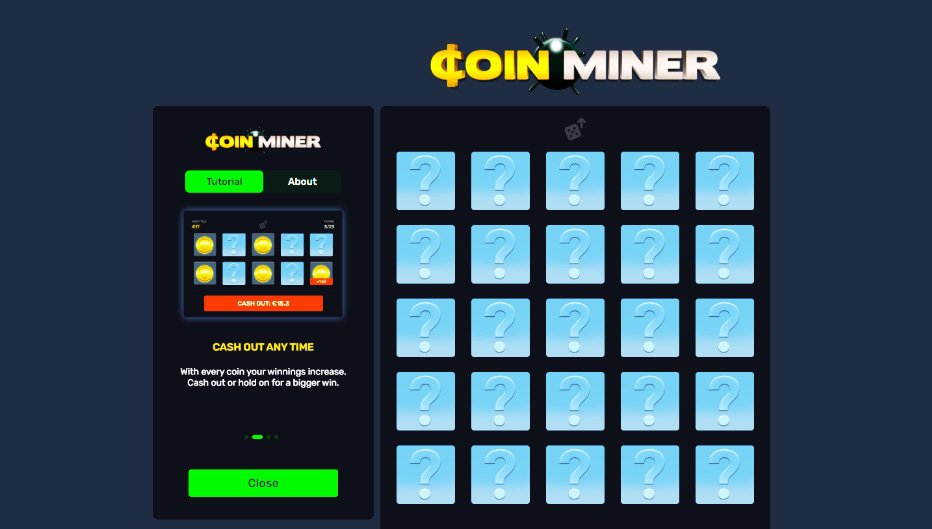 Table de paiement du jeu Coin Miner
