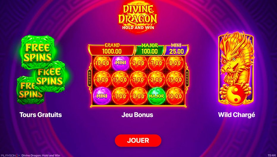 Machine à sous Divine Dragon : Hold and Win