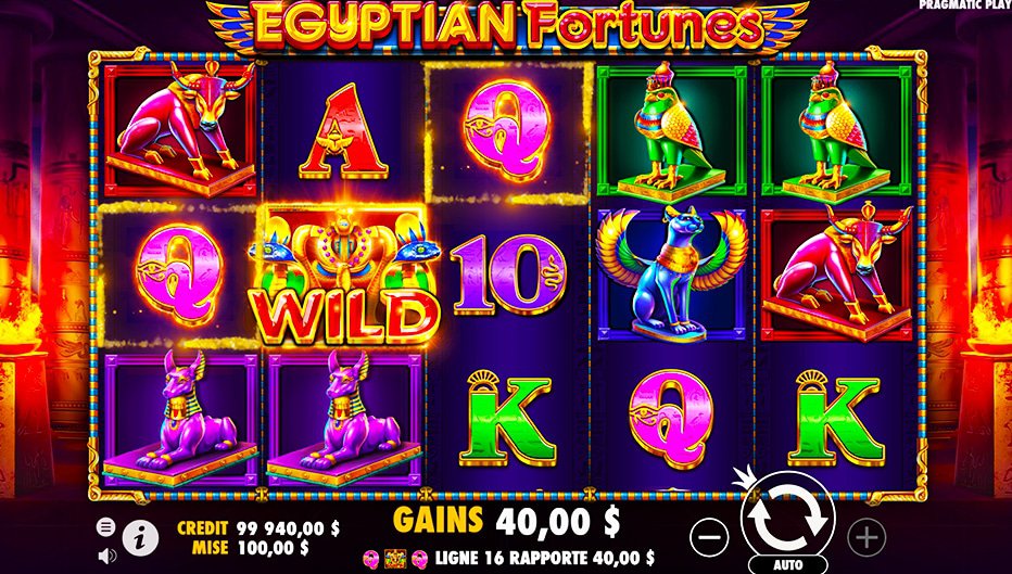 Lignes de paiement Egyptian Fortunes