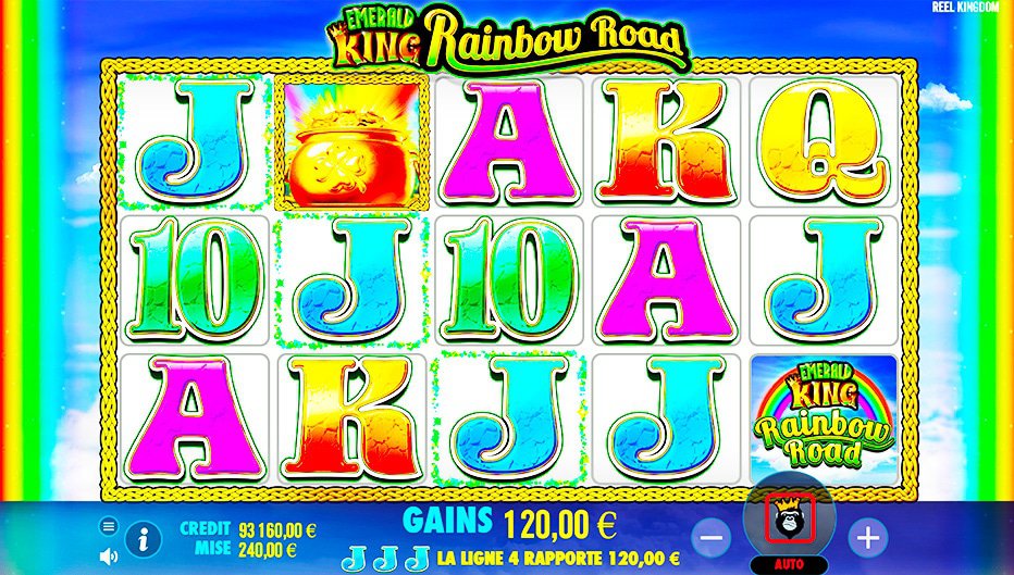 Lignes de paiement Emerald King Rainbow Road