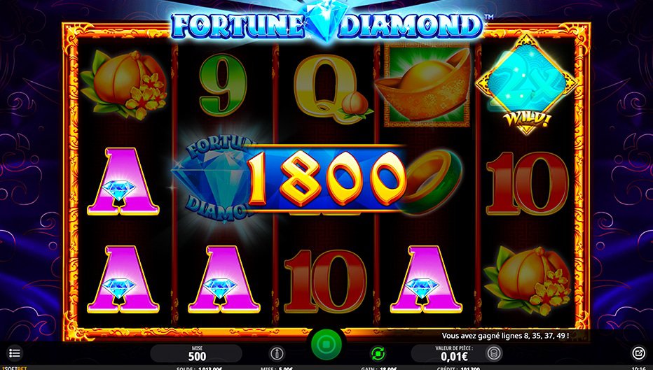 Lignes de paiement Fortune Diamond