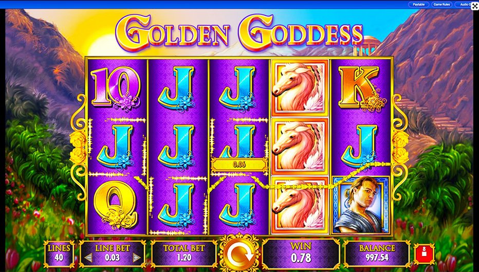 Lignes de paiement Golden Goddess