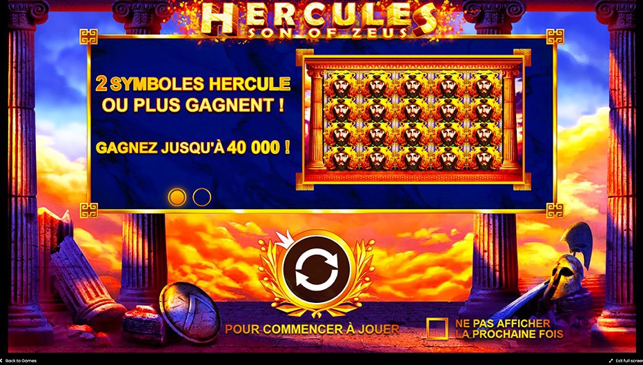 machine à sous Hercules: Son of Zeus