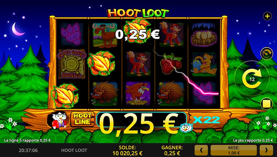 Lignes de paiement Hoot Loot