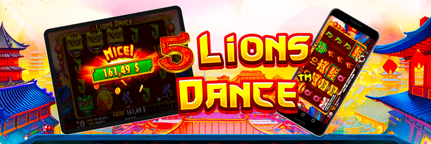 version mobile 5 Lions Dance