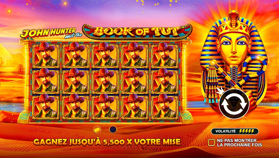 machine à sous John Hunter and the Book of Tut