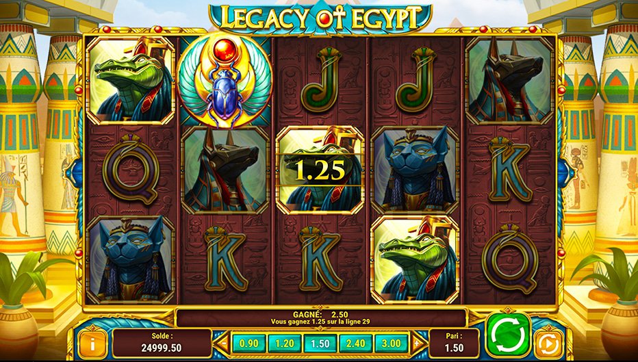 Lignes de paiement Legacy of Egypt