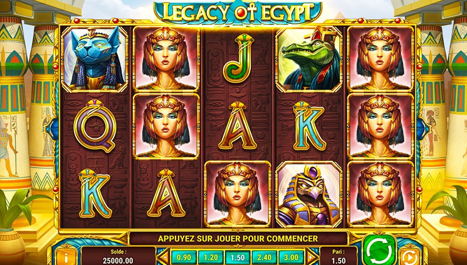 Rouleaux de la machine à sous Legacy of Egypt