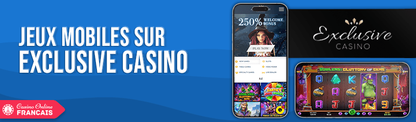 version mobile de exclusive casino