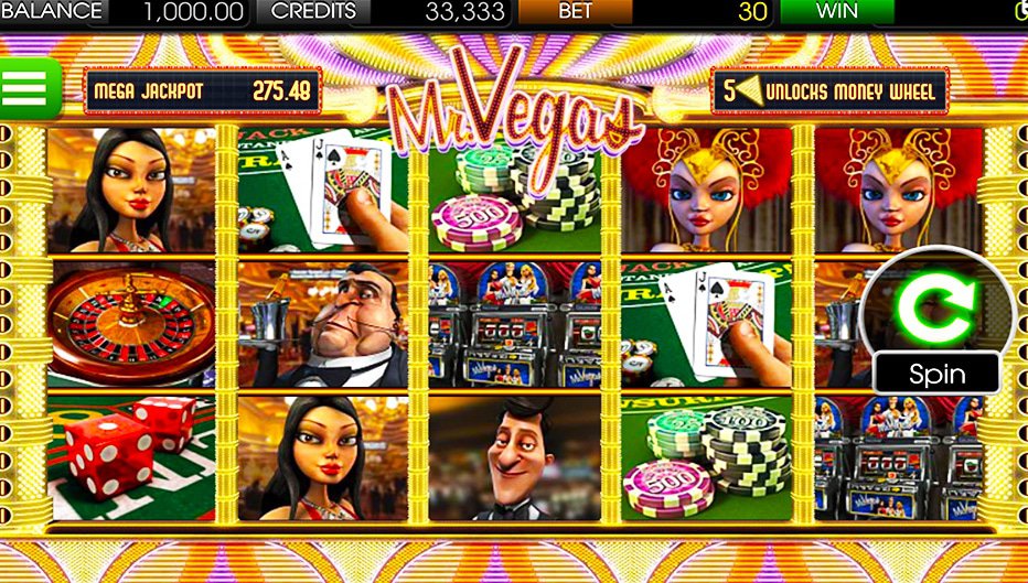 Rouleaux de la machine à sous Mr Vegas