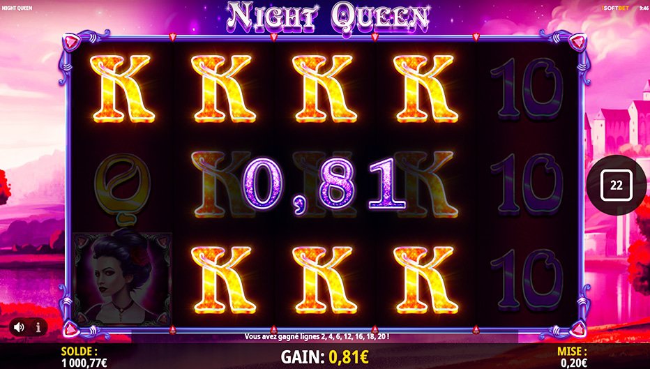 Lignes de paiement Night Queen