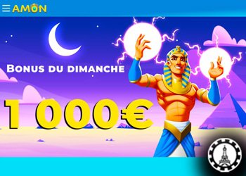 Profitez d'un bonus de 1000€ ce week-end sur Amon Casino en ligne