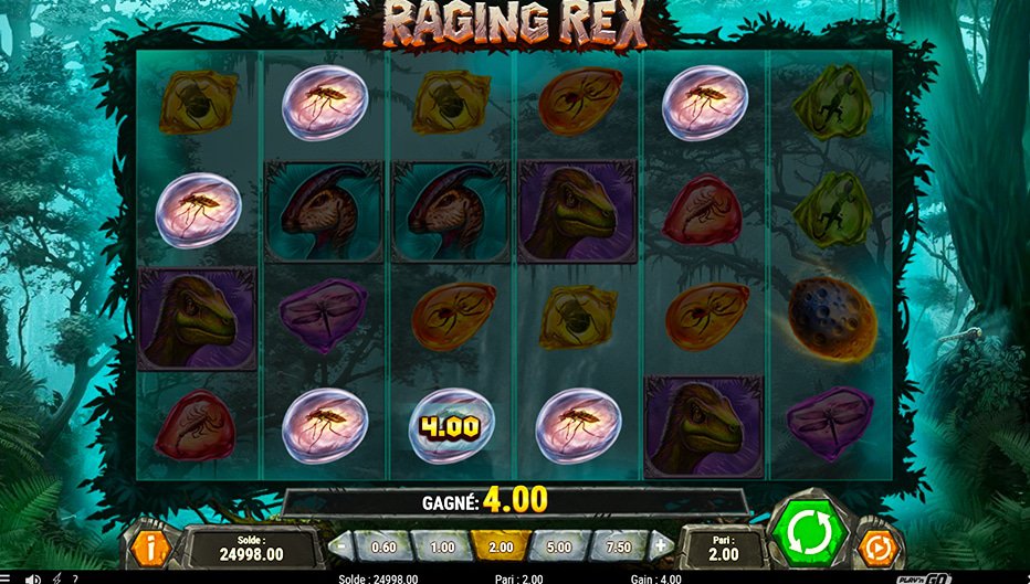 Lignes de paiement Raging Rex