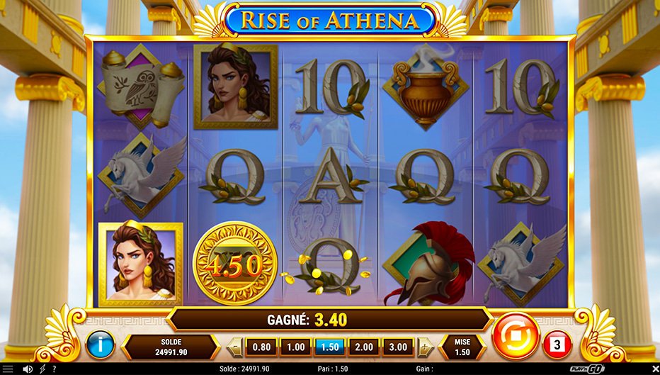 Lignes de paiement Rise of Athena