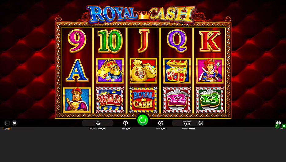 Rouleaux de la machine à sous Royal Cash