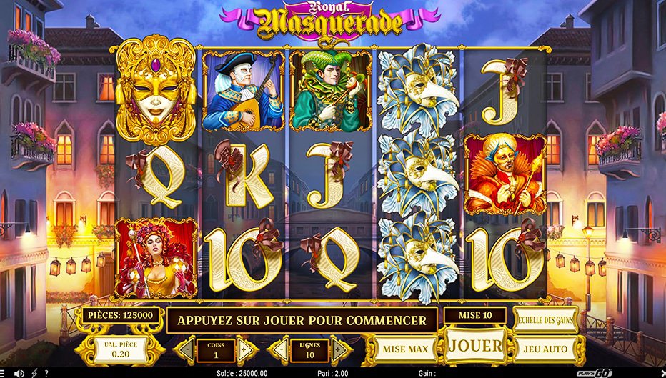 Rouleaux de la machine à sous Royal Masquerade