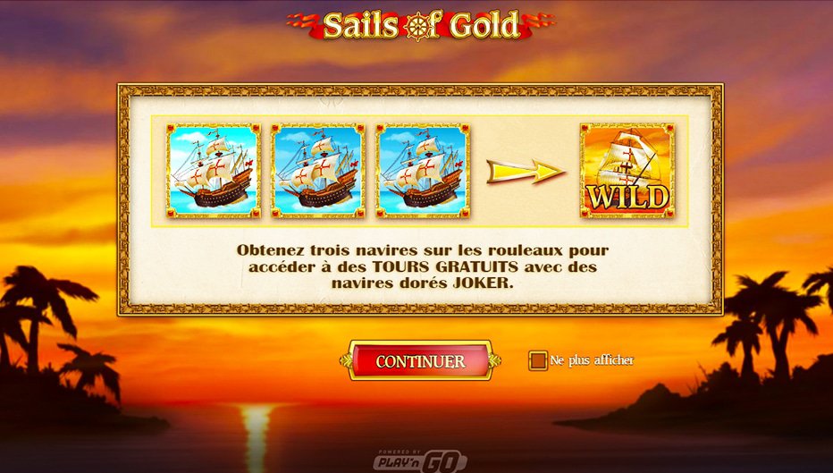 machine à sous Sails of Gold