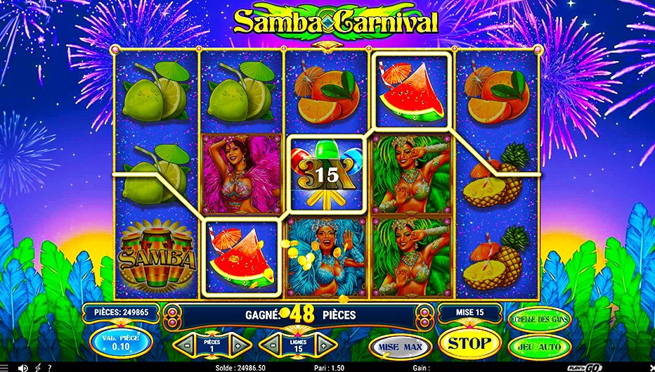 Lignes de paiement Samba Carnival