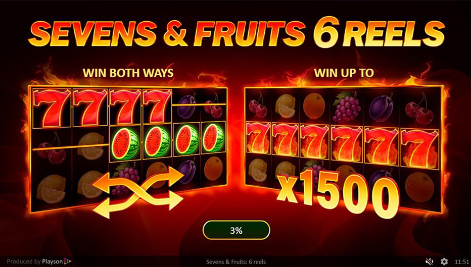machine à sous Seven n Fruits 6 Reels