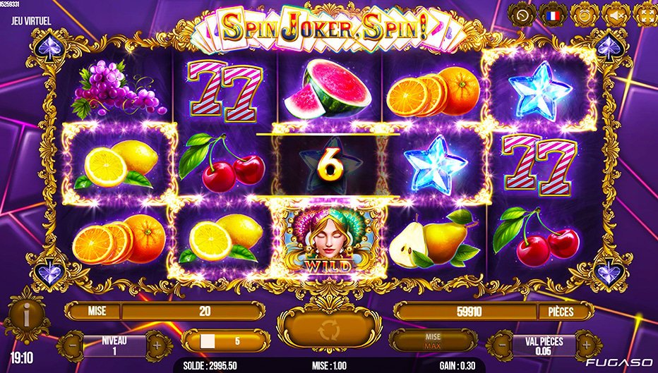 Lignes de paiement Spin Joker Spin