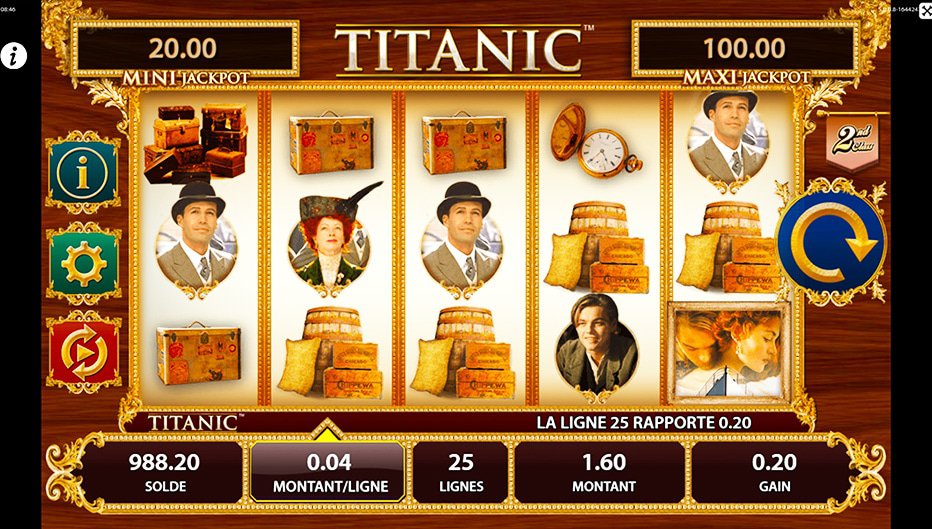 Lignes de paiement Titanic