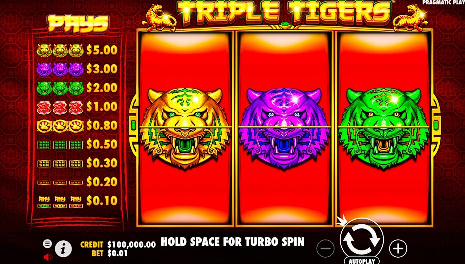 machine à sous Triple Tigers