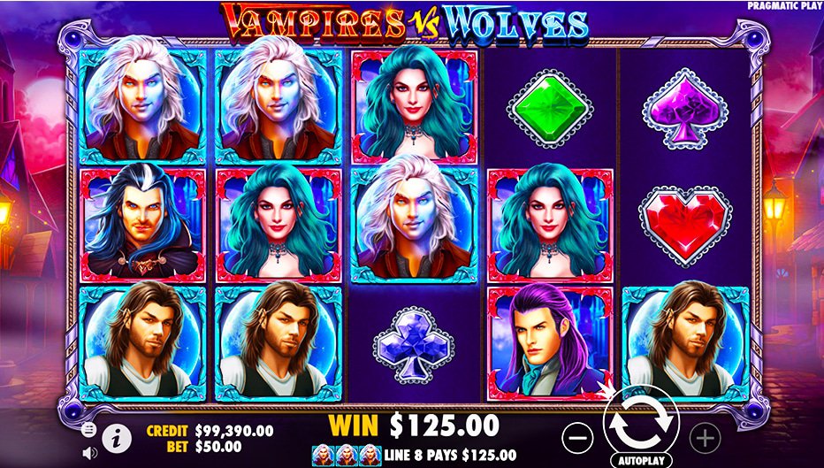 Lignes de paiement Vampires Vs Wolves