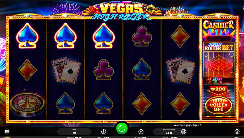 Lignes de paiement Vegas High Roller