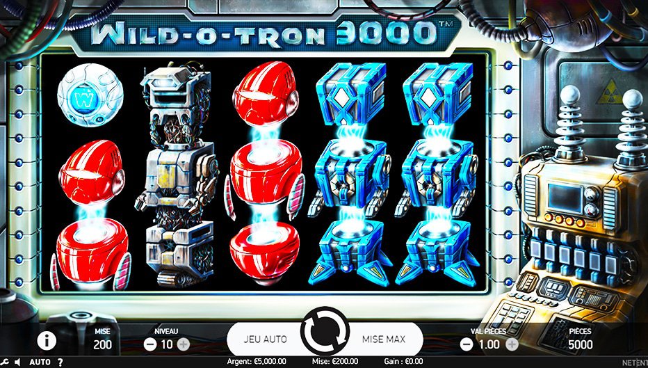 Rouleaux de la machine à sous Wild-O-Tron 3000