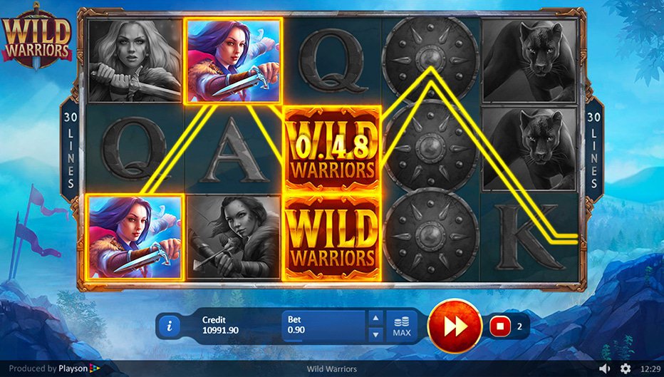 Lignes de paiement Wild Warriors