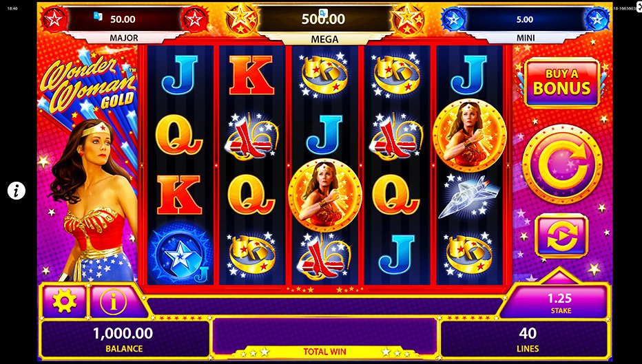 Rouleaux de la machine à sous Wonder Woman Jackpots